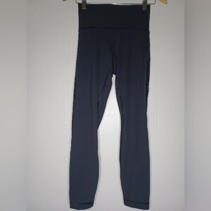 Black Leggings with Mesh Detail